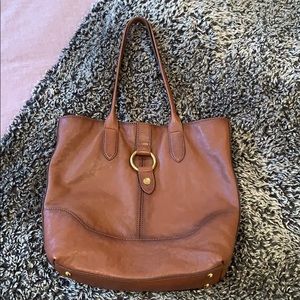 Brown Frye Leather Tote Bag